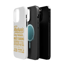 DistinctInk ToughCase for Apple iPhone, Compatible with MagSafe Charging - Auto Mechanic Multi Tasking Ninja