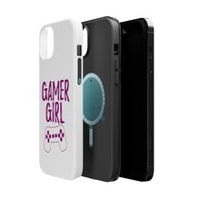 DistinctInk ToughCase for Apple iPhone, Compatible with MagSafe Charging - Gamer Girl - Video Games