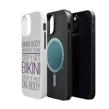 DistinctInk ToughCase for Apple iPhone, Compatible with MagSafe Charging - Bikini Body Workout Plan Get Bikini Put On Body