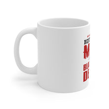 DistinctInk Glossy White Coffee / Tea Mug - Best Mom Raises a Blackjack Dealer