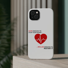 DistinctInk ToughCase for Apple iPhone, Compatible with MagSafe Charging - Cute Enough To Stop Your Heart Skilled Restart