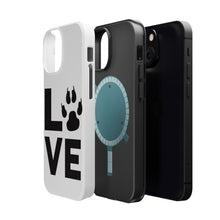 DistinctInk ToughCase for Apple iPhone, Compatible with MagSafe Charging - Love - Dog Paw
