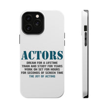 DistinctInk ToughCase for Apple iPhone, Compatible with MagSafe Charging - Actors Dream Train Study Work for Screen Time