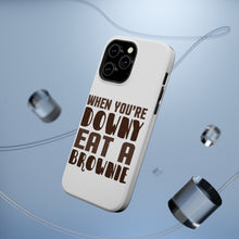 DistinctInk ToughCase for Apple iPhone, Compatible with MagSafe Charging - When You're Downy Eat a Brownie
