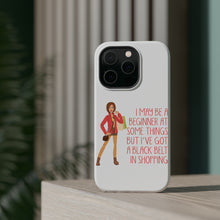 DistinctInk ToughCase for Apple iPhone, Compatible with MagSafe Charging - Beginner at Some Things Black Belt in Shopping