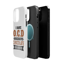 DistinctInk ToughCase for Apple iPhone, Compatible with MagSafe Charging - OCD Obsessive Chocolate Disorder