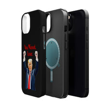 Dual Layer Tough Case for Apple iPhone, Compatible with MagSafe - Trump ‘You Missed, Loser’ Design & Black Background