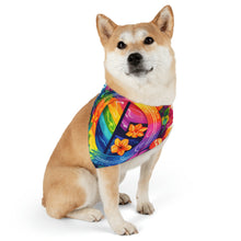 DistinctInk Adjustable Pet Banana Collar with The Road to Fulfillment Design for LGBTQ+ Pride
