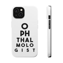 DistinctInk ToughCase for Apple iPhone, Compatible with MagSafe Charging - Ophthalmologist Eye Chart