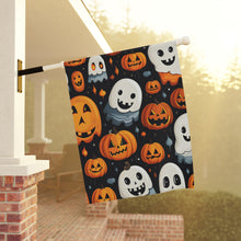 DistinctInk Garden & House Banner Flag with Spooky Halloween Night Design for Halloween