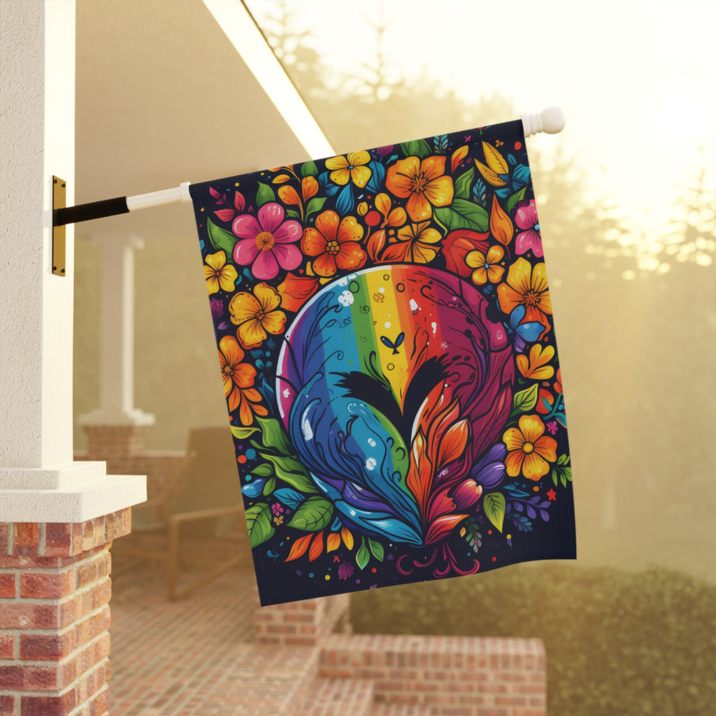 Garden & House Banner Flag with A World of Possibilities Design for LGBTQ+ Pride, view 9
