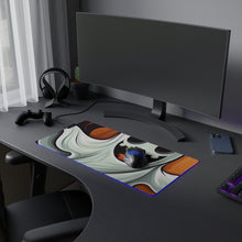 DistinctInk LED Gaming Mouse Pad with Silly Specter Sprites Design for Halloween