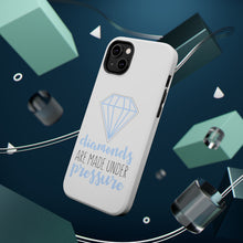 DistinctInk ToughCase for Apple iPhone, Compatible with MagSafe Charging - Diamonds Are Made Under Pressure