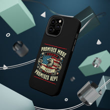 DistinctInk Tough Case for iPhone, Compatible with MagSafe Charging | Trump - Promises Made, Promises Kept | Conservative