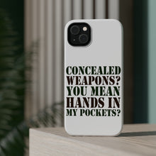 DistinctInk ToughCase for Apple iPhone, Compatible with MagSafe Charging - Concealed Weapons? Hands in My Pockets?