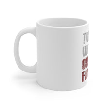 DistinctInk Glossy White Coffee / Tea Mug - Two Words. One Finger.