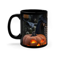 DistinctInk Black Coffee Mug - Skellington's Spooky Soiree for Halloween