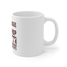DistinctInk Glossy White Coffee / Tea Mug - Marriage is Workshop - I Work She Shops