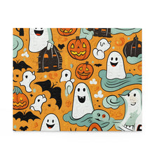 DistinctInk Jigsaw Puzzle with Flying Pumpkin Bats Design for Halloween