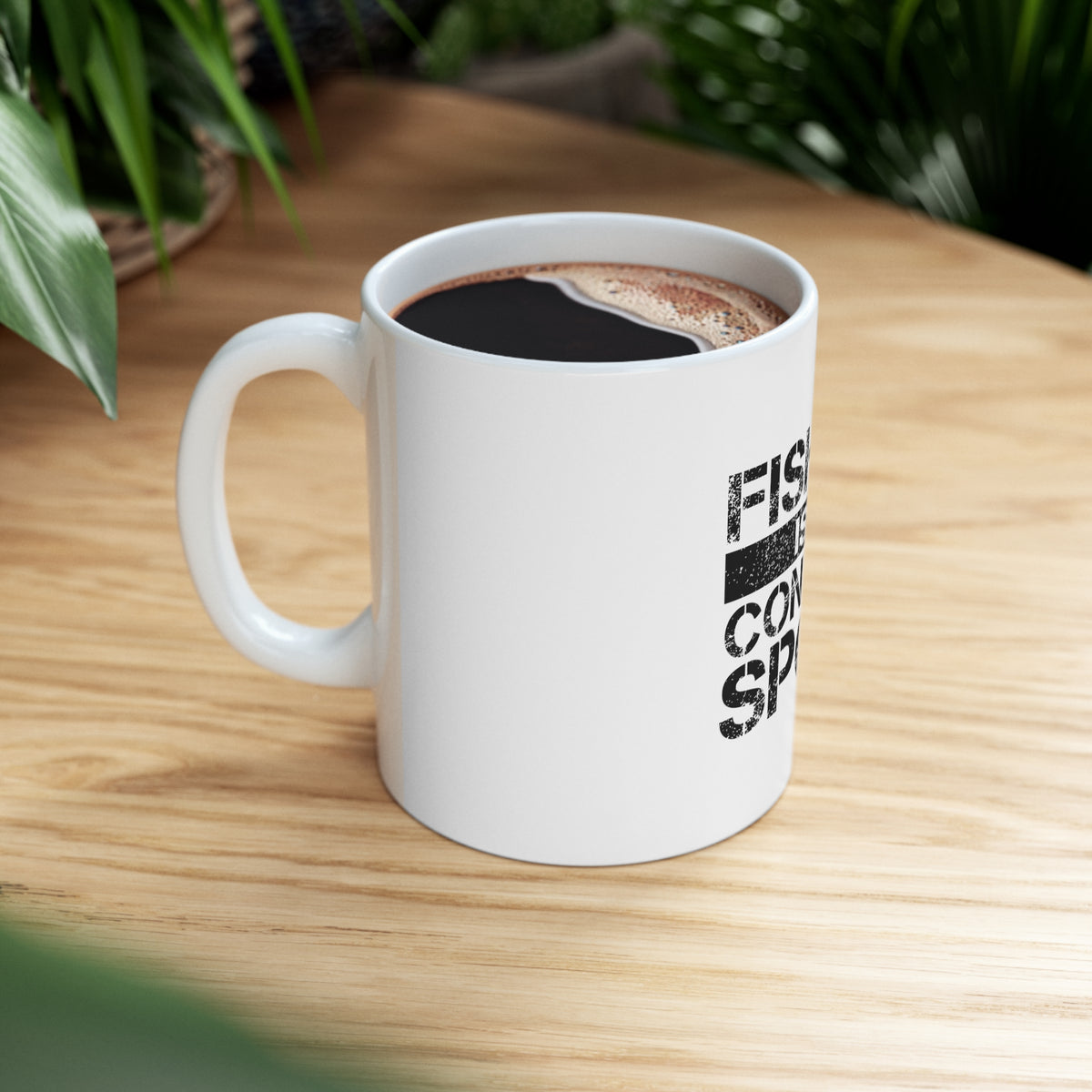 Glossy White Coffee / Tea Mug - Fishing is a Contact Sport, view 8