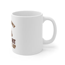 DistinctInk Glossy White Coffee / Tea Mug - I'm So Manly I Poop Standing Up