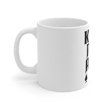 DistinctInk Glossy White Coffee / Tea Mug - Kiss My ACE - Poker Blackjack Gambling