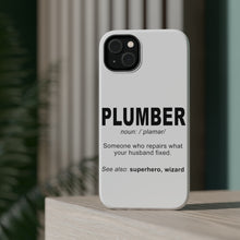 DistinctInk ToughCase for Apple iPhone, Compatible with MagSafe Charging - Plumber Definition - Fix What Your Husband Fixed