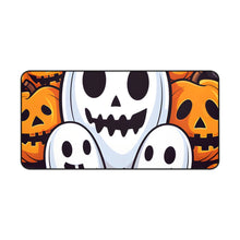 DistinctInk Desk Mat with Skele-Pumpkin Ghost Pattern Design for Halloween