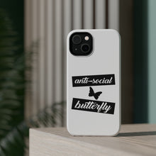DistinctInk ToughCase for Apple iPhone, Compatible with MagSafe Charging - Anti-Social Butterfly