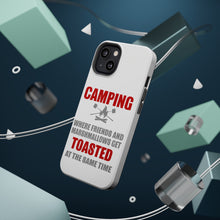 DistinctInk ToughCase for Apple iPhone, Compatible with MagSafe Charging - Camping - Friends & Marshmallows Get Toasted