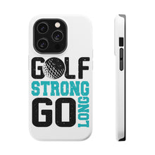 DistinctInk ToughCase for Apple iPhone, Compatible with MagSafe Charging - Golf Strong Go Long
