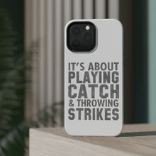 DistinctInk ToughCase for Apple iPhone, Compatible with MagSafe Charging - It's About Playing Catch & Throwing Strikes
