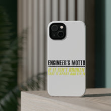 DistinctInk ToughCase for Apple iPhone, Compatible with MagSafe Charging - Engineer's Motto If Isn't Broken Fix It