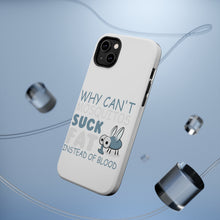 DistinctInk ToughCase for Apple iPhone, Compatible with MagSafe Charging - Why Can't Mosquitos Suck Fat Instead of Blood