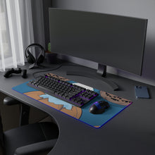 DistinctInk LED Gaming Mouse Pad with Ghost Skeleton Pumpkin Pattern Design for Halloween