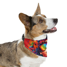 DistinctInk Adjustable Pet Banana Collar with Start Building Your Dreams Design for LGBTQ+ Pride