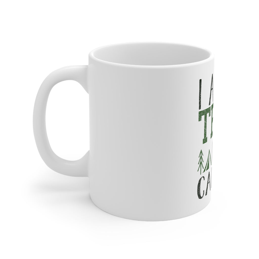 Glossy White Coffee / Tea Mug - I Am In-TENT on Camping, view 2