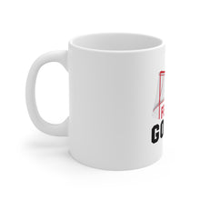 DistinctInk Glossy White Coffee / Tea Mug - Please Don't Feed the Goalie