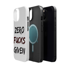 DistinctInk ToughCase for Apple iPhone, Compatible with MagSafe Charging - Zero F's Given