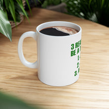 DistinctInk Glossy White Coffee / Tea Mug - Reasons to be a Teacher June July August
