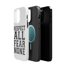 DistinctInk ToughCase for Apple iPhone, Compatible with MagSafe Charging - Respect All Fear None