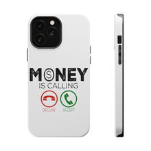 DistinctInk ToughCase for Apple iPhone, Compatible with MagSafe Charging - Money Is Calling Decline or Accept