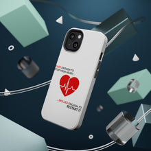 DistinctInk ToughCase for Apple iPhone, Compatible with MagSafe Charging - Cute Enough To Stop Your Heart Skilled Restart