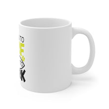 DistinctInk Glossy White Coffee / Tea Mug - Born to Surf Forced to Work