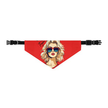 DistinctInk Adjustable Pet Banana Collar with What Time Is Taylor's Game? design