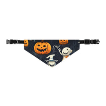 DistinctInk Adjustable Pet Banana Collar with The Halloween Spell Design for Halloween