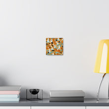 DistinctInk Canvas Wall Art with Flying Pumpkin Bats for Halloween