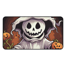 DistinctInk Desk Mat with Trick or Treat Ghost-O-Lantern Design for Halloween