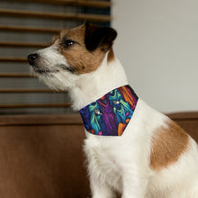 DistinctInk Adjustable Pet Banana Collar with "Mindful Connections" Design for Halloween LGBTQ+ Pride
