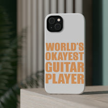 DistinctInk ToughCase for Apple iPhone, Compatible with MagSafe Charging - World's Okayest Guitar Player